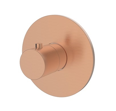 Regn losse inbouwthermostaat, geborsteld koper