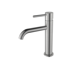 Regn wastafelkraan L met coldstart, geborsteld nikkel