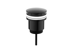 Regn pop-up wastafelafvoerplug, gun metal black