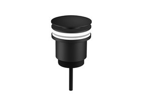 Regn pop-up wastafelafvoerplug, mat zwart