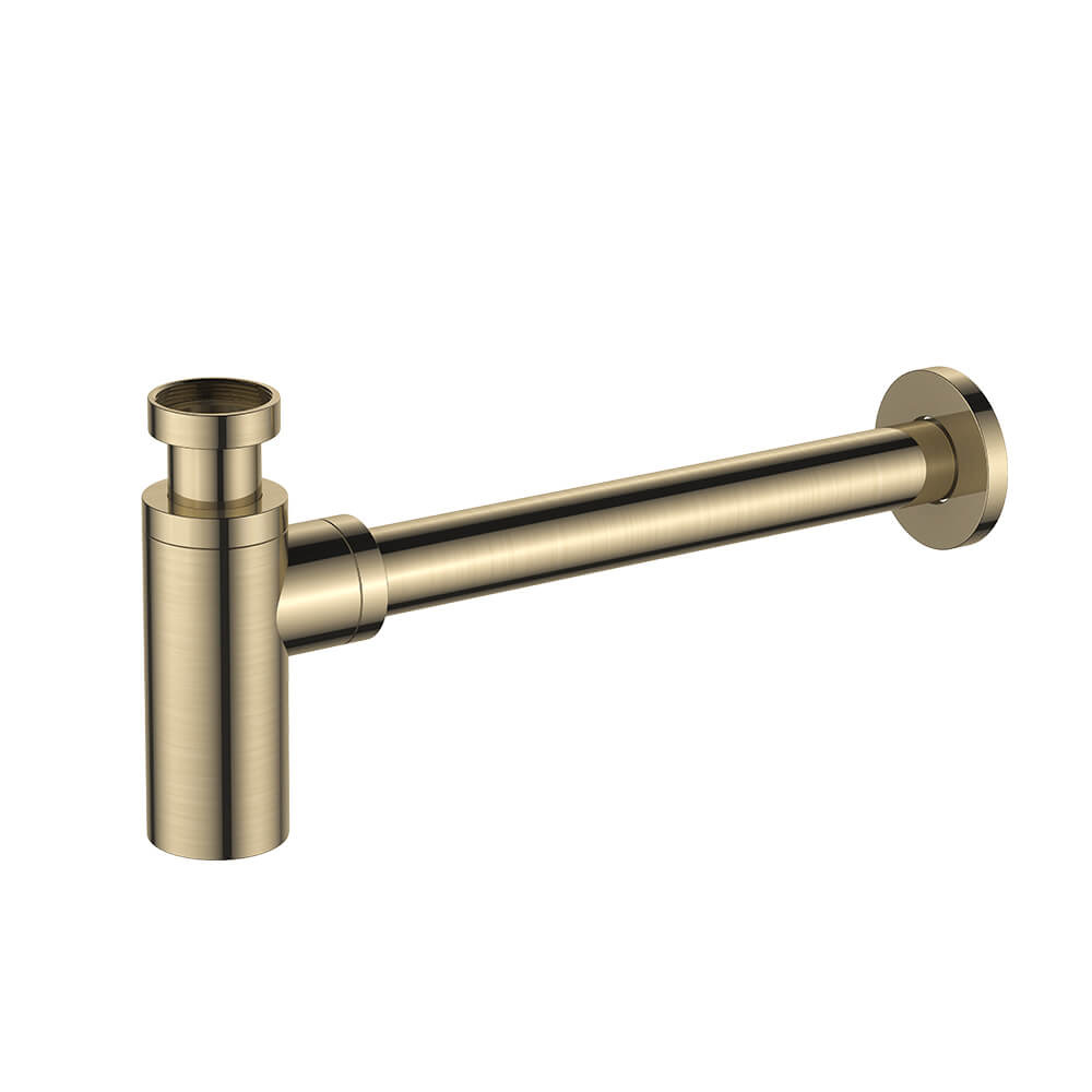 Regn wastafelsifon, geborsteld goud