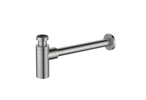 Regn wastafelsifon, geborsteld nikkel