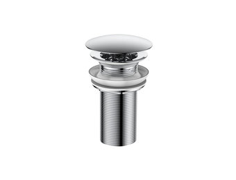Regn vaste wastafelafvoerplug met lange schacht, chroom