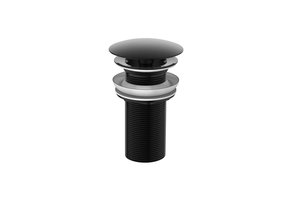 Regn vaste wastafelafvoerplug met lange schacht, gun metal black