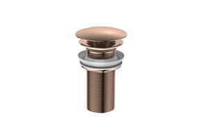 Regn vaste wastafelafvoerplug met lange schacht, geborsteld koper