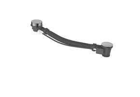 Regn badoverloop, geborsteld nikkel