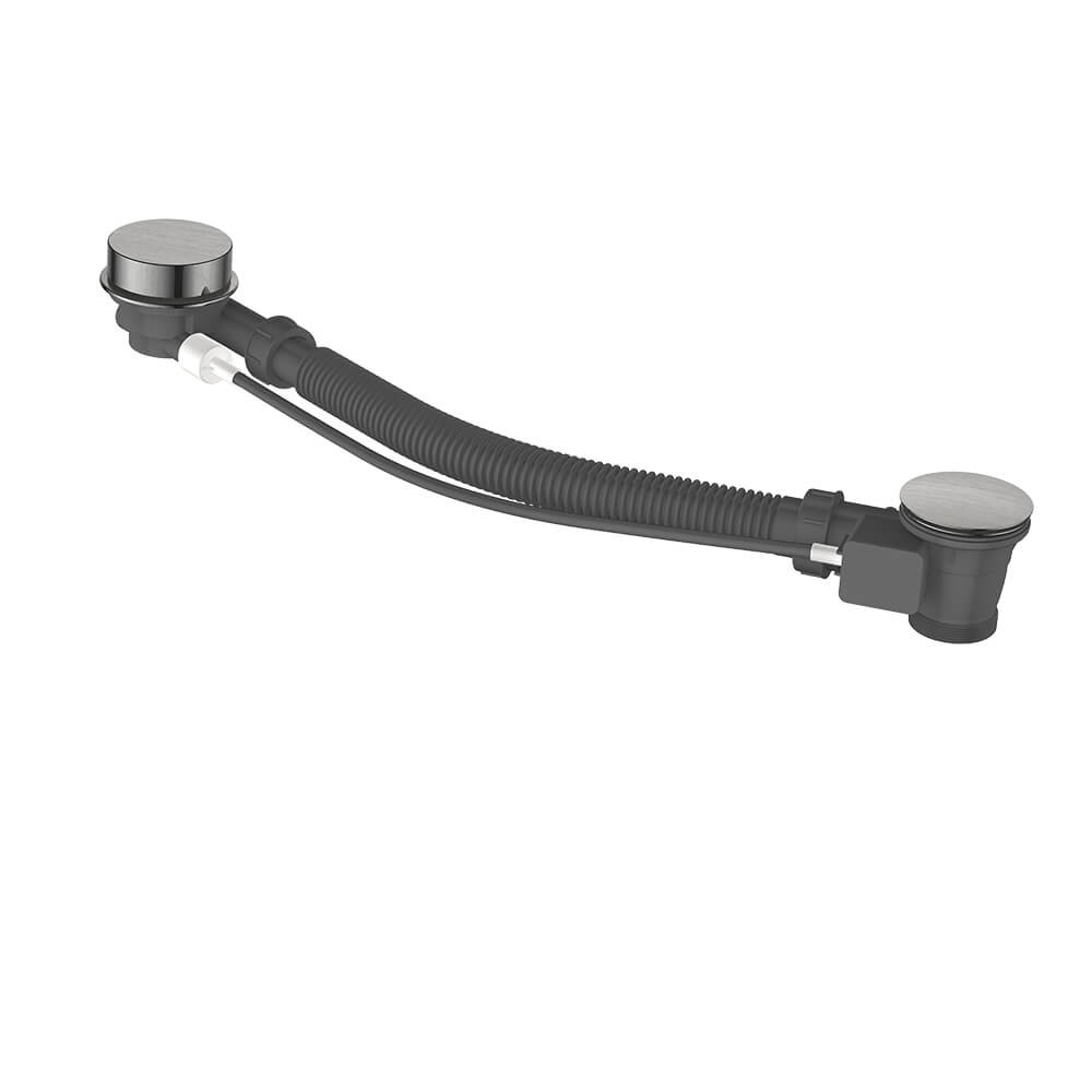 Regn badoverloop, geborsteld nikkel