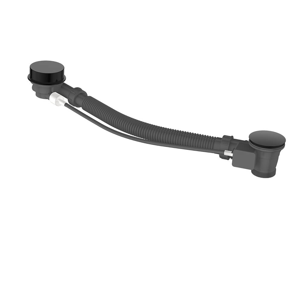 Regn badoverloop, gun metal black