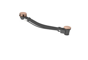 Regn badoverloop, geborsteld koper