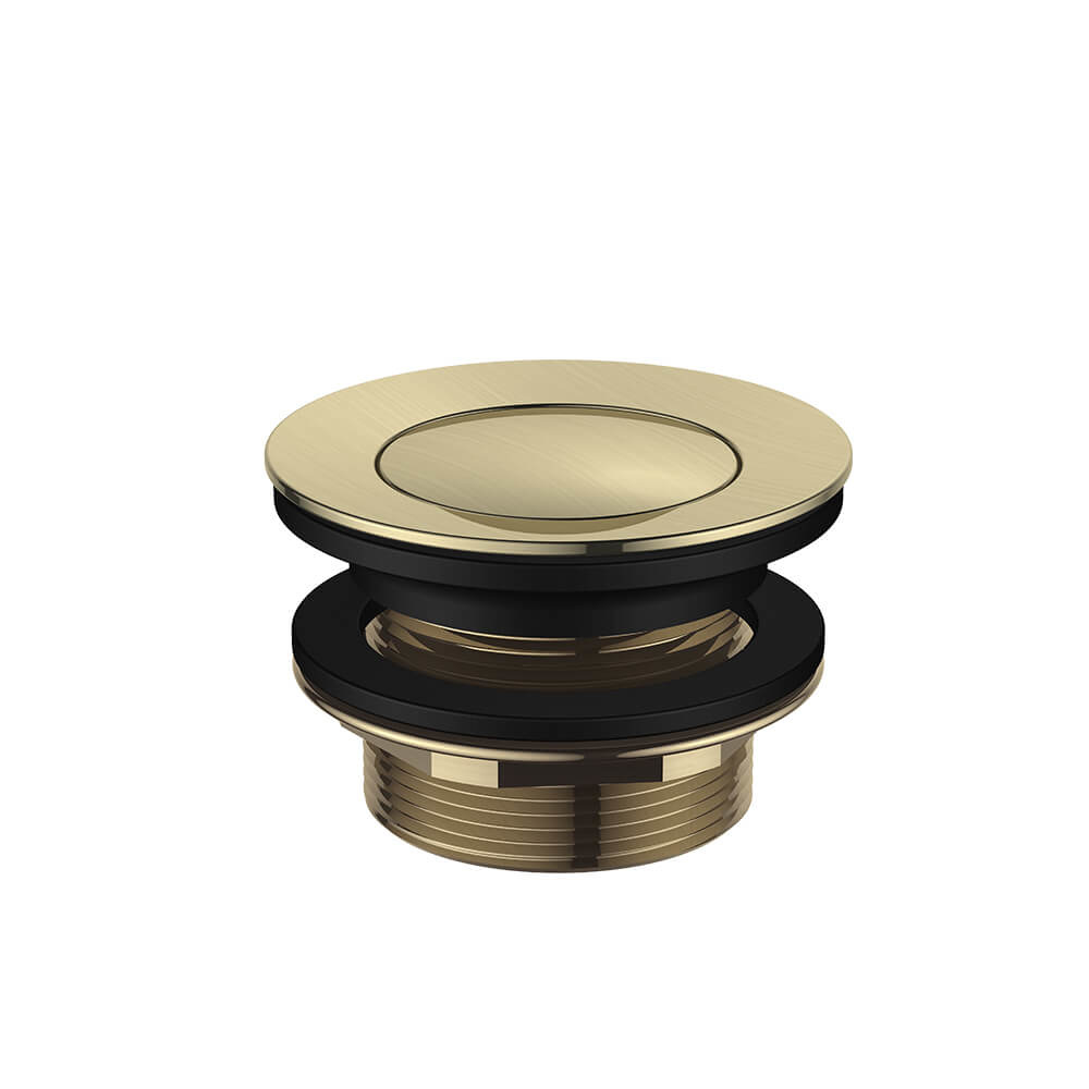 Regn pop-up badafvoerplug, geborsteld goud