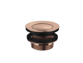 Regn pop-up badafvoerplug, geborsteld koper