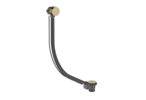 Regn badoverloop met vulcombinatie, geborsteld goud