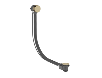 Regn badoverloop met vulcombinatie, geborsteld goud