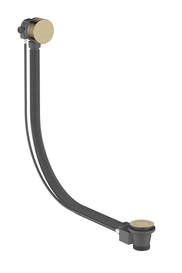 Regn badoverloop met vulcombinatie, geborsteld goud