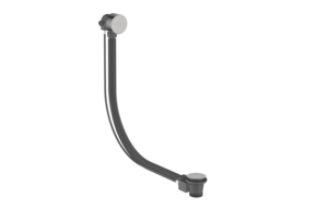 Regn badoverloop met vulcombinatie, geborsteld nikkel