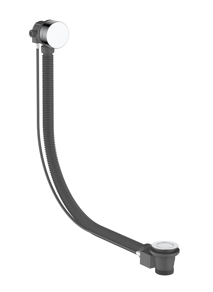 Regn badoverloop met vulcombinatie, chroom