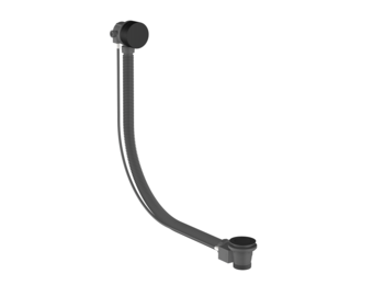 Regn badoverloop met vulcombinatie, gun metal black