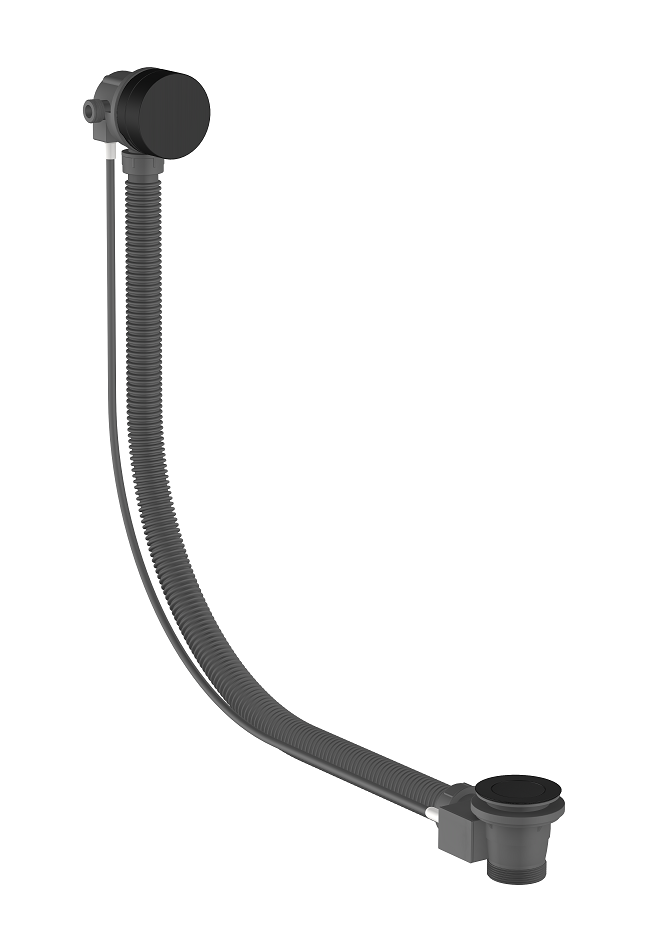 Regn badoverloop met vulcombinatie, gun metal black