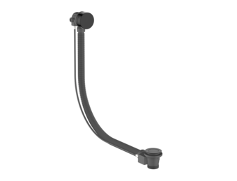 Regn badoverloop met vulcombinatie, mat zwart