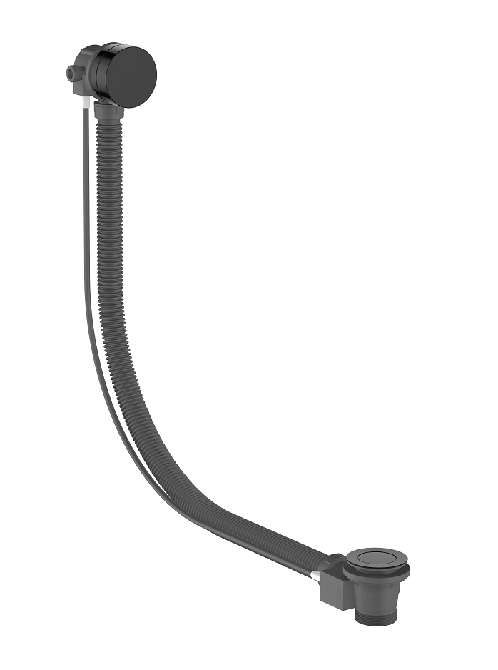 Regn badoverloop met vulcombinatie, mat zwart