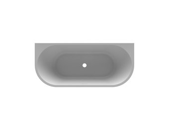 Regn back-to-wall bad 180 x 80cm incl. waste, wit