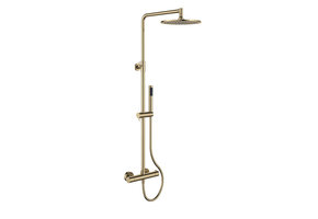 Regn thermostatische regendouche, geborsteld goud