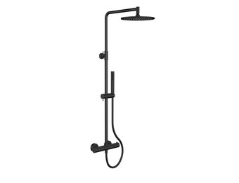 Regn thermostatische regendouche, mat zwart