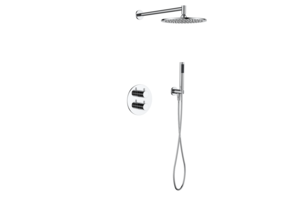 Regn complete thermostatische regendouche inbouwset rond, chroom