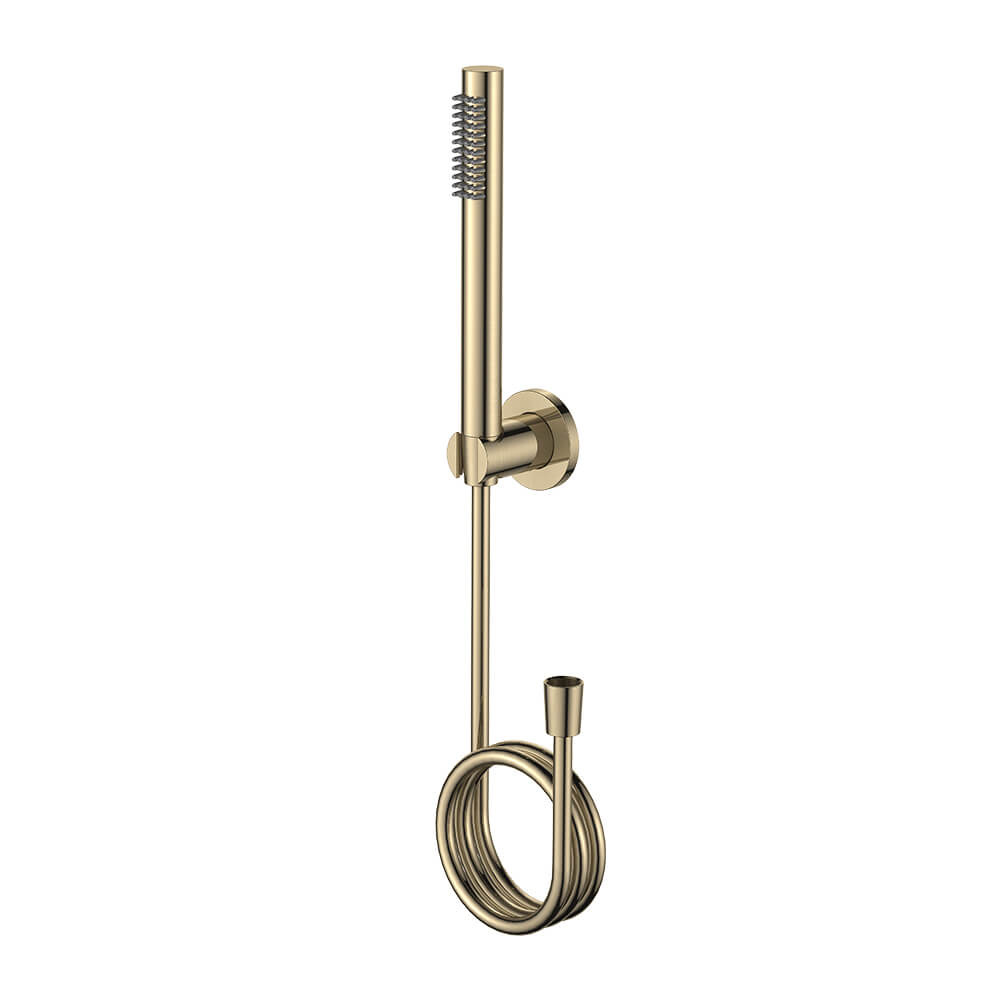 Regn badset, geborsteld goud