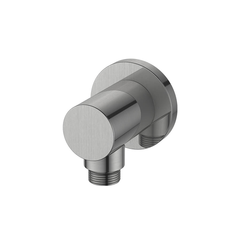 Regn wandaansluitbocht, geborsteld nikkel