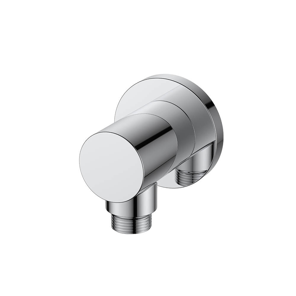 Regn wandaansluitbocht, chroom