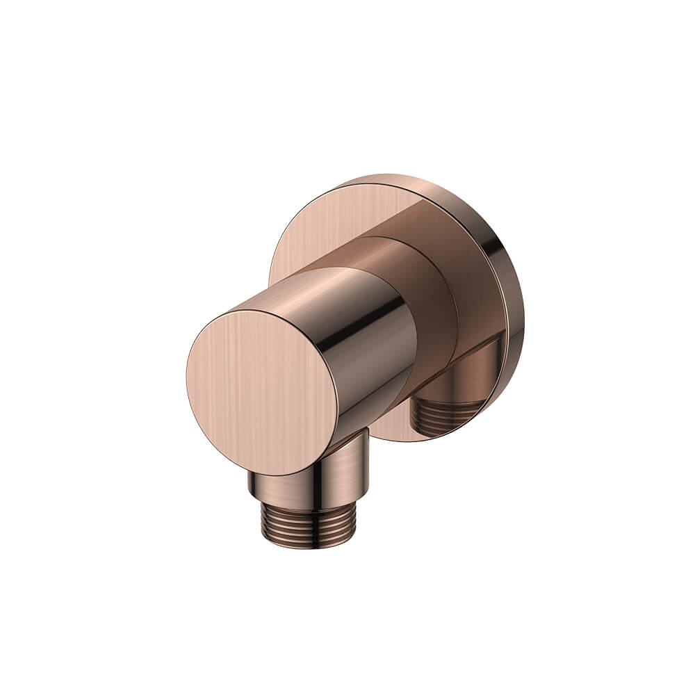 Regn wandaansluitbocht, geborsteld koper