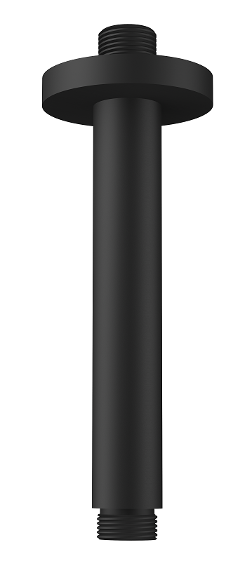 Regn plafondarm inkortbaar, mat zwart