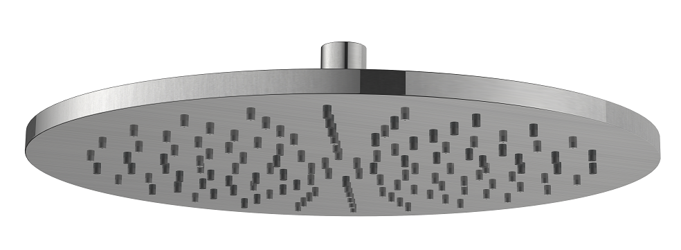 Regn hoofddouche rond 30cm, geborsteld nikkel