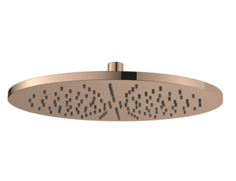 Regn hoofddouche rond 30cm, geborsteld koper