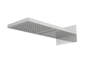 Regn hoofddouche met water- en regenval, geborsteld nikkel