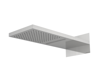 Regn hoofddouche met water- en regenval, geborsteld nikkel