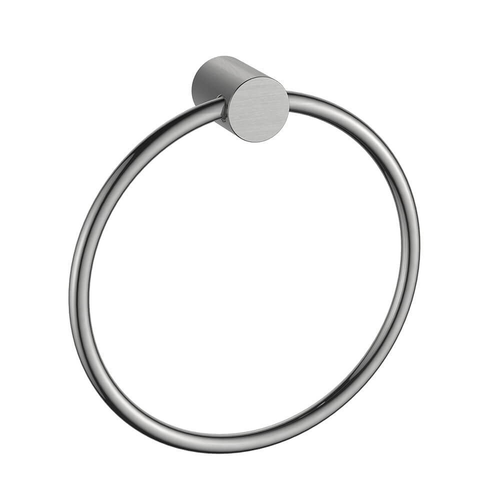 Regn handdoekring, geborsteld nikkel