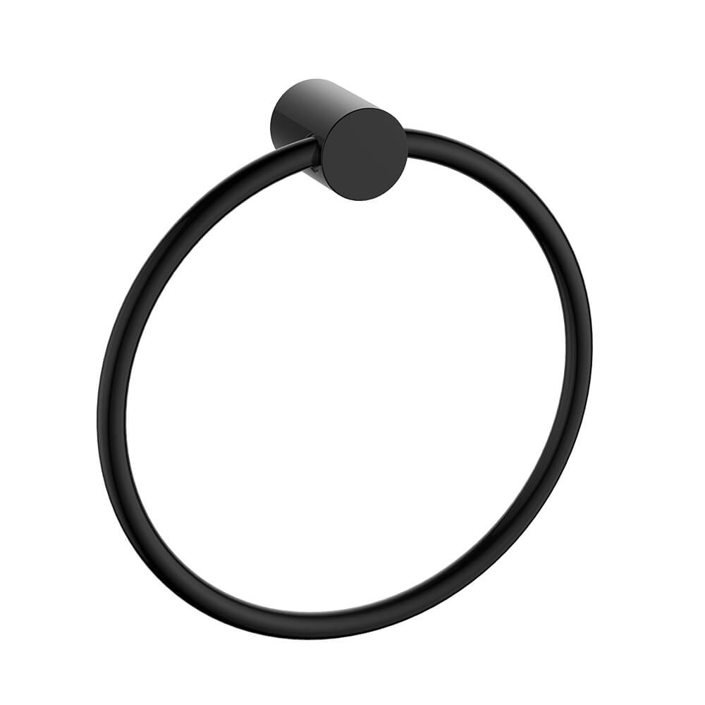 Regn handdoekring, gun metal black