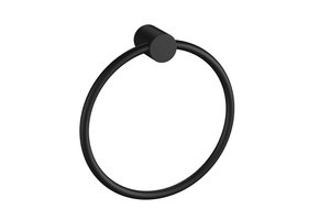 Regn handdoekring, mat zwart