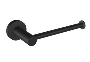 Regn toiletrolhouder zonder klep (met rozet), mat zwart