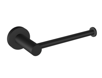 Regn toiletrolhouder zonder klep (met rozet), mat zwart