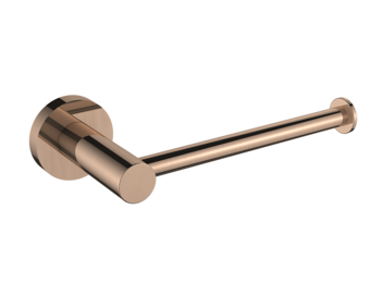 Regn toiletrolhouder zonder klep (met rozet), geborsteld koper