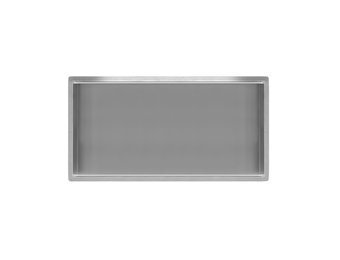 Regn inbouwnis 30 x 60 x 7cm, geborsteld nikkel