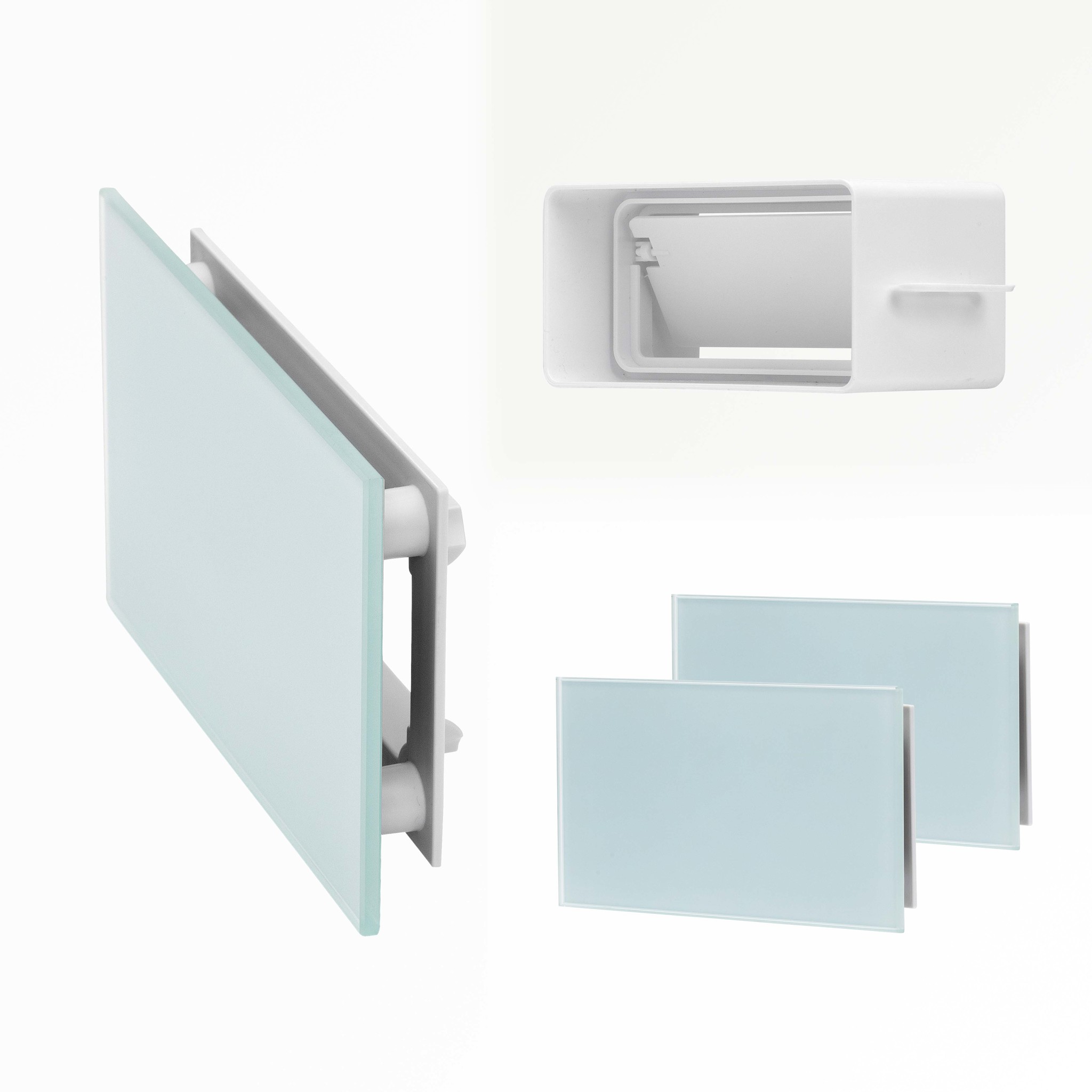 Sunshower Ventilatierooster White 2 stuks rechthoek