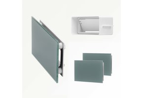 Sunshower Ventilatierooster Organic grey 2 stuks rechthoek
