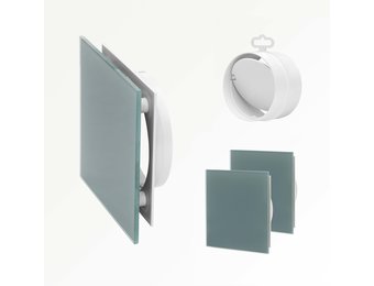 Sunshower Ventilatierooster Organic grey 2 stuks vierkant