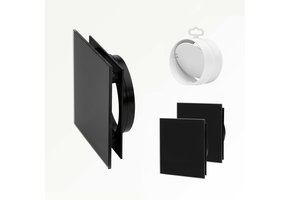 Sunshower Ventilatierooster Black 2 stuks vierkant