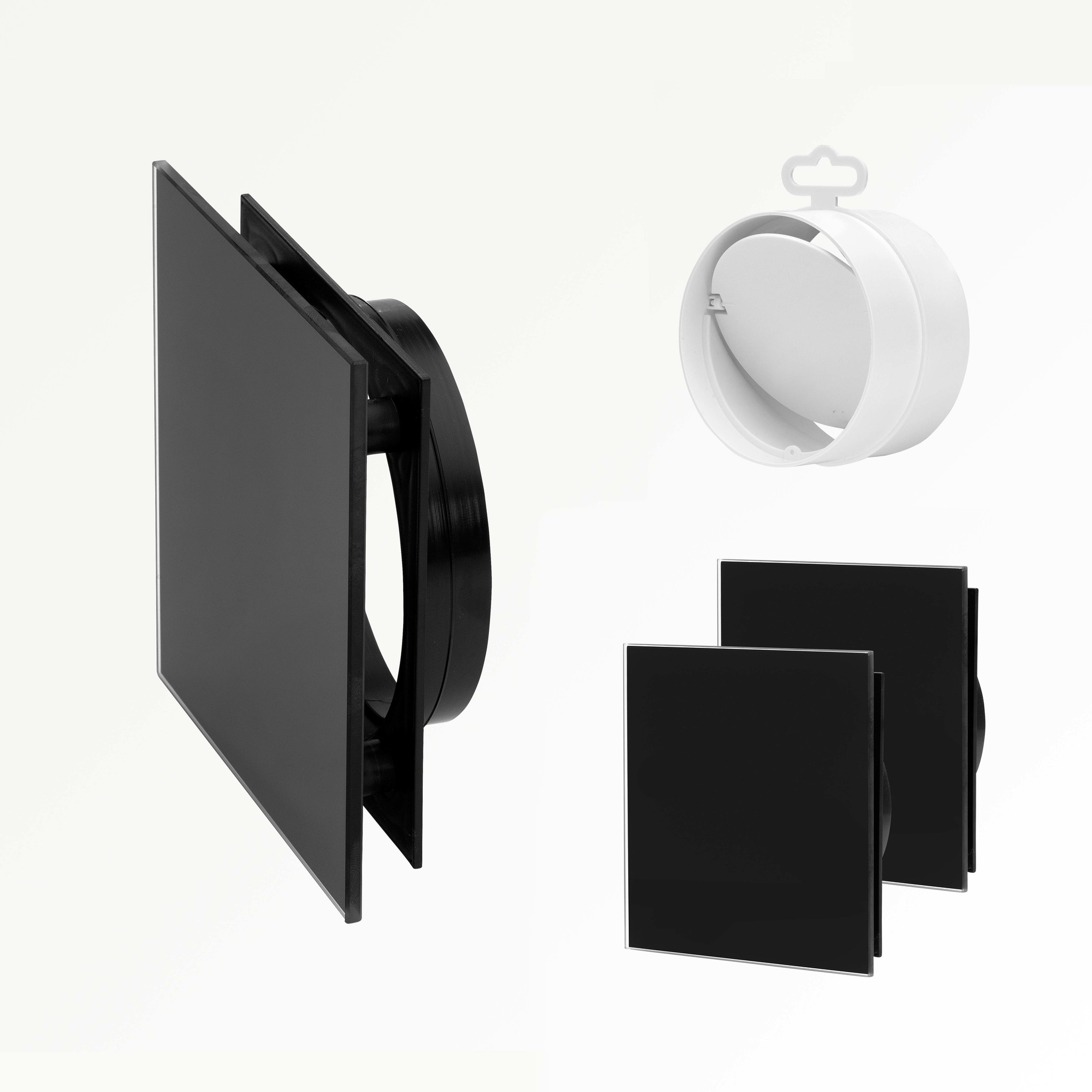 Sunshower Ventilatierooster Black 2 stuks vierkant