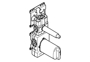 Inbouwdeel thermostaatkraan met 1 stopkraan